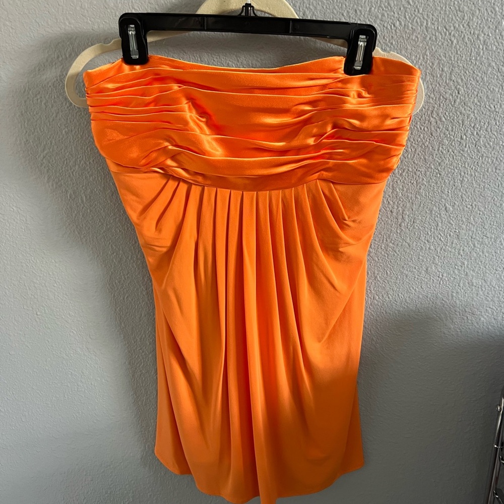 Orange strapless formal size 12